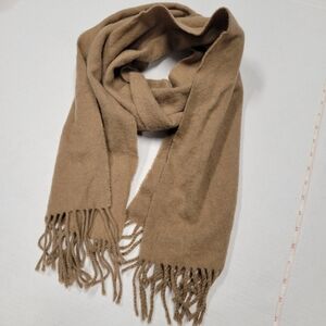 Wool Amanda Christensen Sweden Fringe Scarf Camel Tan Brown